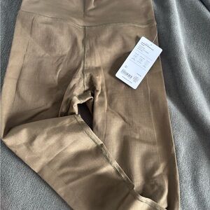 Olive Ribbed Leggings